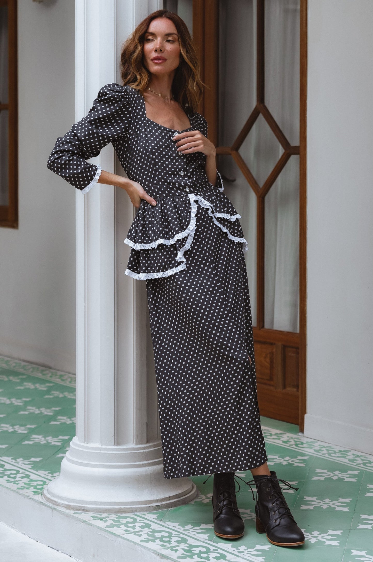Peplum Midi Dress