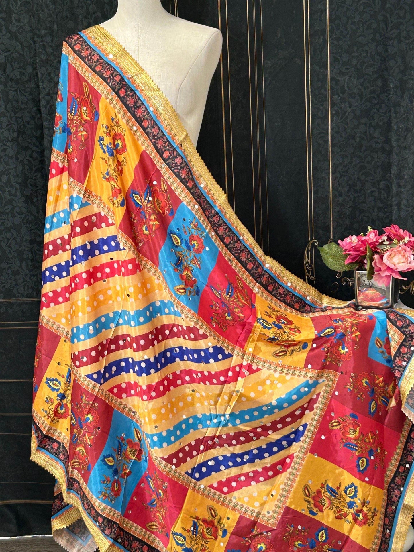Multicolored Pakistani Dupatta