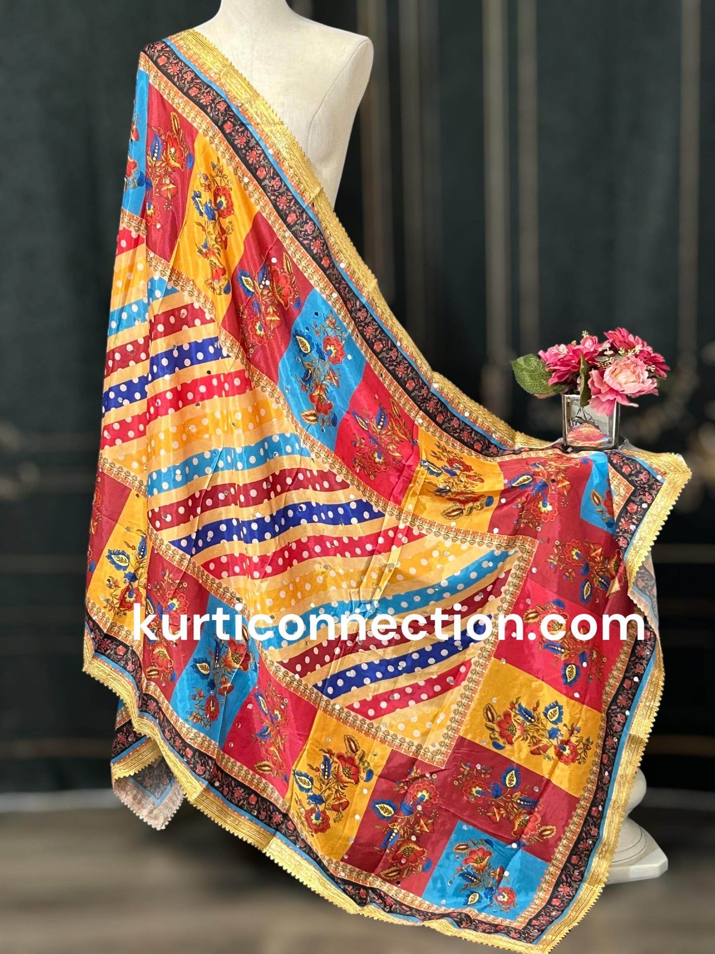Multicolored Pakistani Dupatta