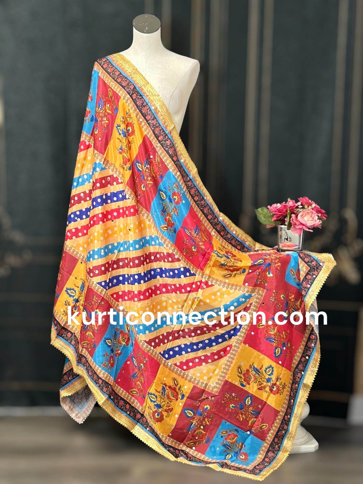 Multicolored Pakistani Dupatta